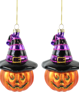 8409 GLASSBALLS HALLOWEEN VIBES S/4
